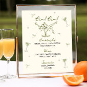 Klein beetje ouder eigenzinnig met de hand geteken poster