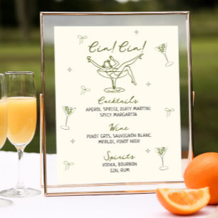 Klein beetje ouder eigenzinnig met de hand geteken poster