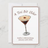 Klein beetje ouder - Espresso Martini Theme Kaart (Voorkant)