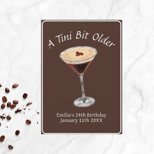 Klein beetje ouder - Espresso Martini Theme Kaart