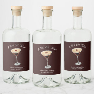 Klein beetje ouder - Espresso Martini Theme Likeurfles Etiket