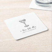 Klein beetje ouder gepersonaliseerd verjaardagsfee kartonnen onderzetters (Schuin)