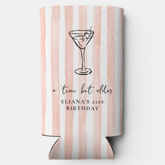 Klein beetje ouder gepersonaliseerd verjaardagsfee seltzer blikjeskoeler (Achterkant)