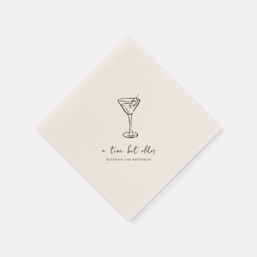 Klein beetje ouder gepersonaliseerd verjaardagsfee servet (Hoek)
