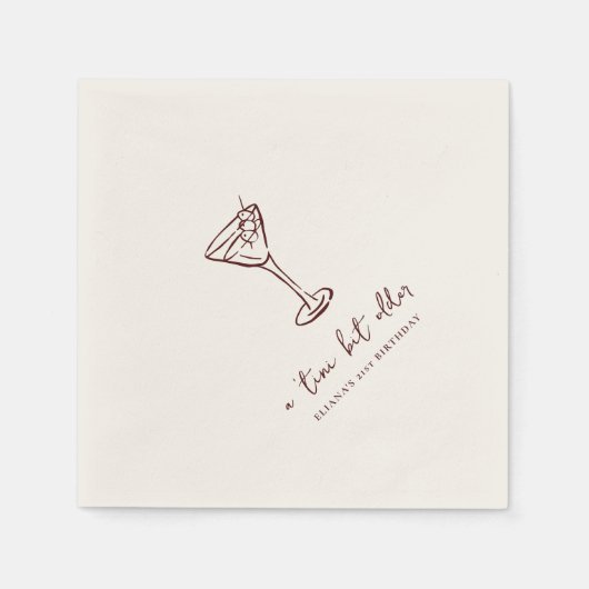 Klein beetje ouder gepersonaliseerd verjaardagsfee servet (Voorkant)