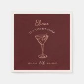 Klein beetje ouder gepersonaliseerd verjaardagsfee servet (Voorkant)