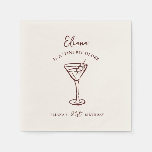 Klein beetje ouder gepersonaliseerd verjaardagsfee servet (Voorkant)