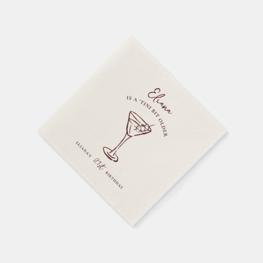 Klein beetje ouder gepersonaliseerd verjaardagsfee servet (Hoek)