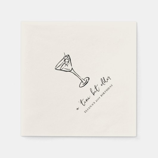 Klein beetje ouder gepersonaliseerd verjaardagsfee servet (Voorkant)