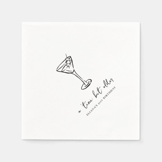 Klein beetje ouder gepersonaliseerd verjaardagsfee servet (Voorkant)