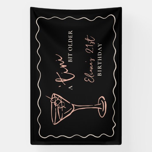 Klein beetje ouder gepersonaliseerd verjaardagsfee spandoek (Verticaal)