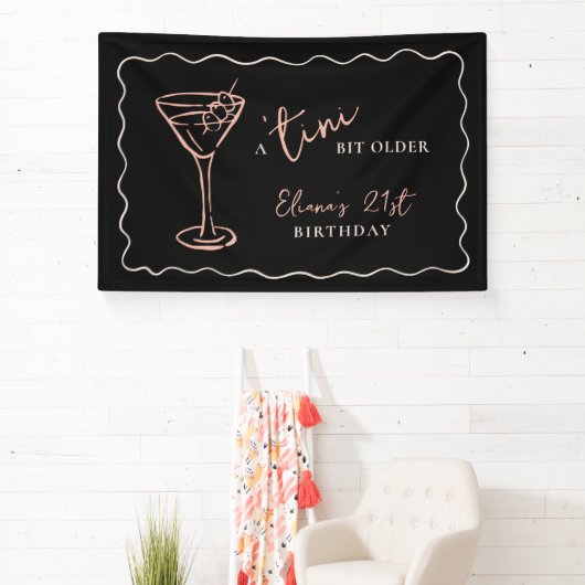 Klein beetje ouder gepersonaliseerd verjaardagsfee spandoek (Insitu)