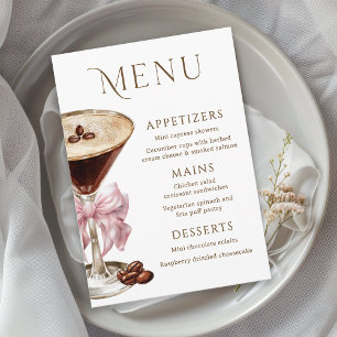 Klein beetje oudere espresso martini verjaardagsme menu