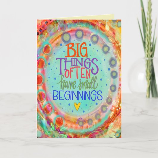 Klein Beginnings Inspirerend  Whimsical Kaart (Voorkant)