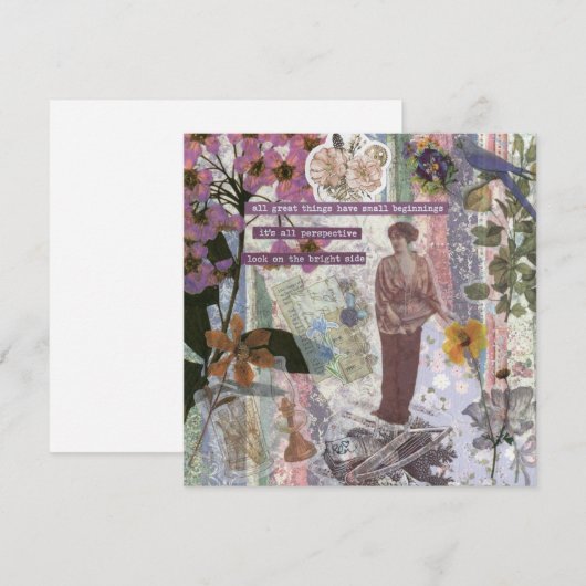 Klein Beginnings Vlak Wenskaart (Voorkant / Achterkant)