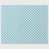 Klein blad in groen en aqua cadeaupapier (Vlak)