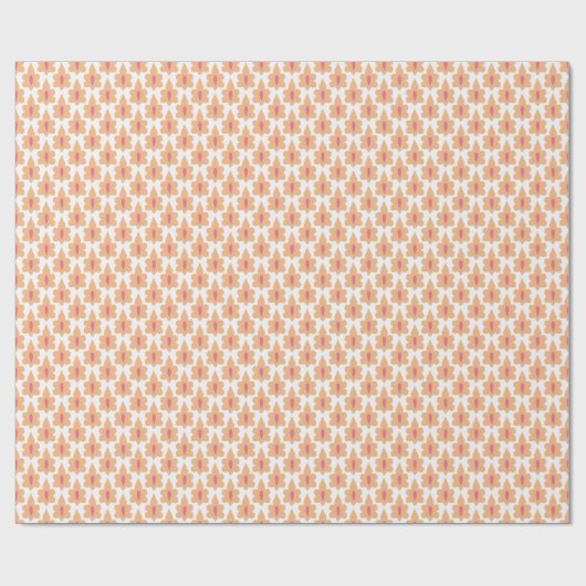 Klein blad in roze en oranje cadeaupapier (Vlak)