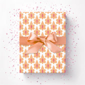 Klein blad in roze en oranje cadeaupapier