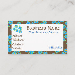  klein blauw bloemig Visitekaartje Kortingskaartje