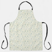 Klein blauw en wit bloemmotief schort (Voorkant)