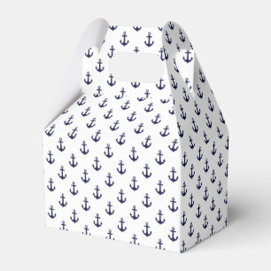 Klein blauw en wit patroon van Anchors Bedankdoosjes
