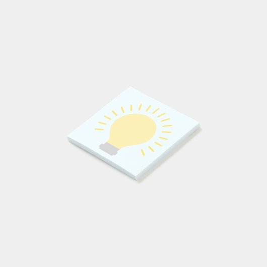 Klein blauw gele lamp Art 3x3 Sticky Mini Post-it® Notes (Schuin)