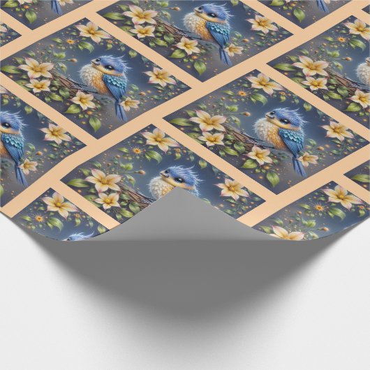 Klein blauw inpakpapier (Hoek)