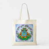 Klein Blauw Monster Tote Bag (Achterkant)