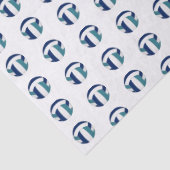 klein blauw teal volleybal patroon tissuepapier (Detail)