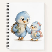 Klein Blauw Vogelschrijfboek Notitieboek (Voorkant)