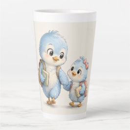 Klein Blauw Vogeltje Hoge Latte Koffiemok Mok