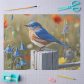 Klein blauw vogelweefsel papier (Craft)