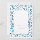 Klein blauw Vrijgezellenfeest bedankkaart Kaart (Achterkant)