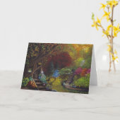 Klein blauw Wenskaart Kaart (Gele Bloem)