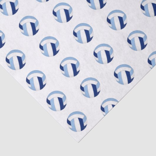 klein blauw wit volleybal patroon tissuepapier (Detail)