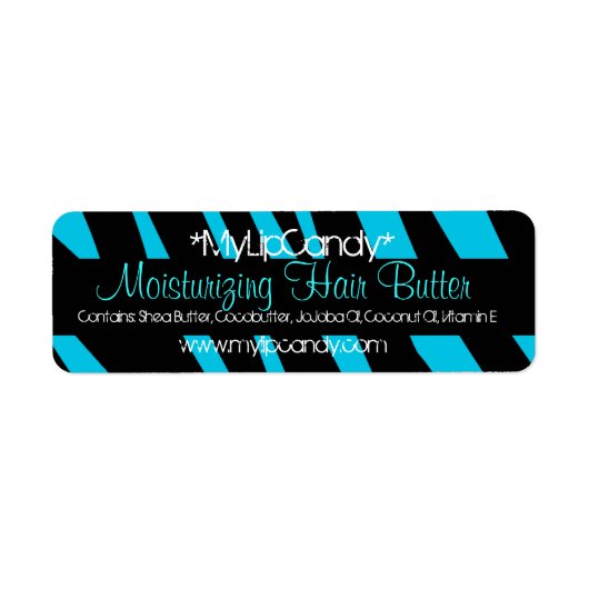 Klein blauw Zebra productetiket Etiket (Voorkant)