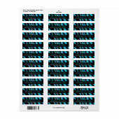 Klein blauw Zebra productetiket Etiket (Full Sheet)