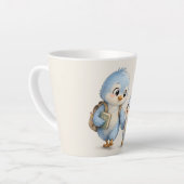 Klein blauwe vogel broer zus latte mok (Linkerhoek)