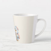 Klein blauwe vogel broer zus latte mok (Rechts)