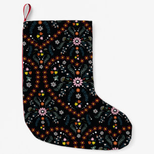 Klein bloemhart: fantasie naadloos. kleine kerstsok