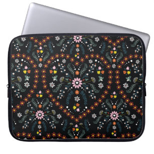 Klein bloemhart: fantasie naadloos. laptop sleeve