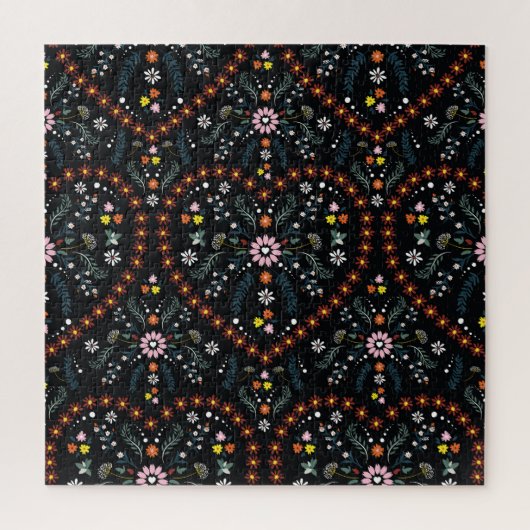 Klein bloemhart: fantasie naadloos. legpuzzel (Verticaal)