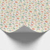 Klein bloempakpapier | Retro veerkleuren Cadeaupapier (Hoek)