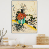 Klein Bo Peep bij Sint Joris en de Draak Poster (Keuken)