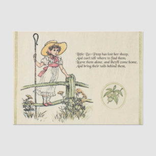 Klein Bo-Peep: Klassieke Kate Greenaway Nursery Tissuepapier