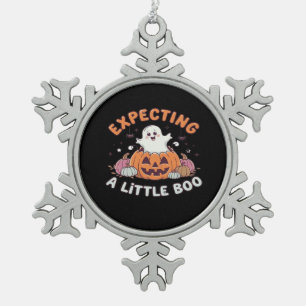 Klein Boo Verwacht Worden Tin Sneeuwvlok Ornament