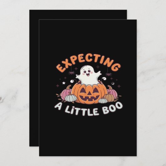 Klein Boo Verwachten Feestdagenkaart (Voorkant / Achterkant)