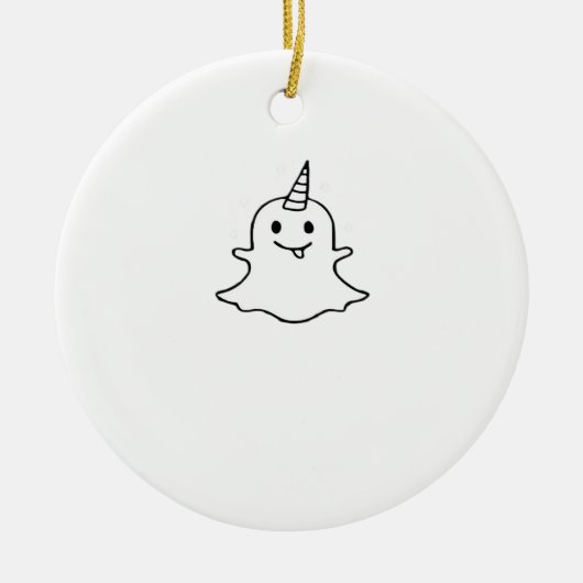 Klein Boonicorn Trendy Uniek Keramisch Ornament (Voorkant)