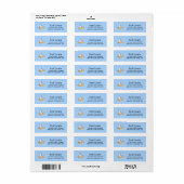 Klein bootje op blauw etiket (Full Sheet)