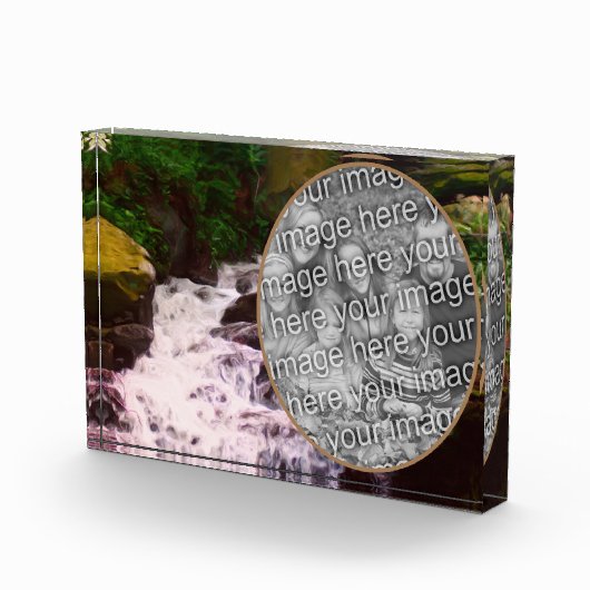 Klein bosgebied waterval schilderij Voeg uw Fotoblokken (Rechts)